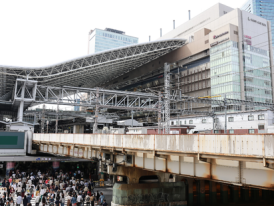 Busy Osaka train station