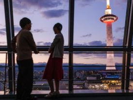 Kyoto Tower from Kyoto station