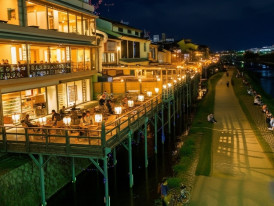 Noryo-yuka Platforms in Kyoto