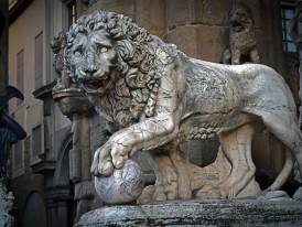 The Medici Lions at the Loggia dei Lanzi
