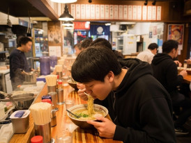 Late-night Ramen restaurant in Tokyo
