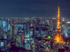 Tokyo skyline at night