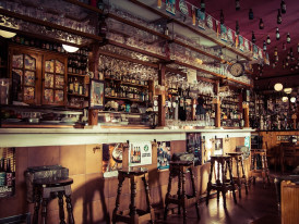 Traditional Dublin pub interior where locals gather to talk and share stories