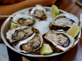 Dublin Bay oysters and lemon on ice