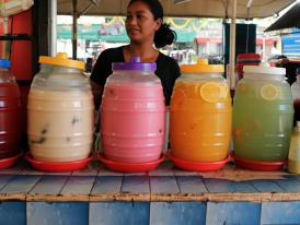Aguas Frescas stand (fruit waters)