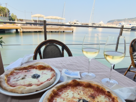 Marina Piccola harbor view at Antonino Esposito - Pizza e Cucina 