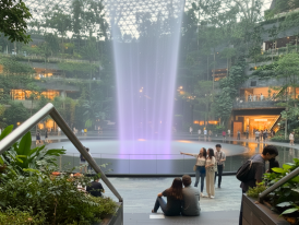 Jewel Changi Airport's waterfall