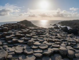 Hexagonal rocks at Giant's Causeway 