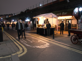 Brixton Market under railway arches