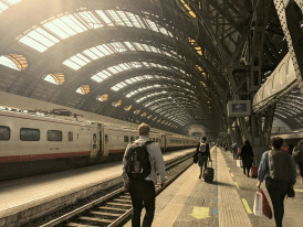 Regional train at Milano Centrale, day-trip ready
