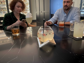 Creative cocktails at happy hour