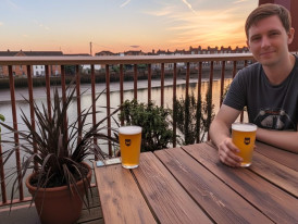 Canal-side pints at Portobello at golden hour