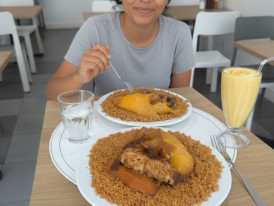 Senegalese thieboudienne served in Little Africa, Château d'Eau
