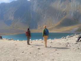 Laguna del Sol sitting in the volcano's collapsed summit