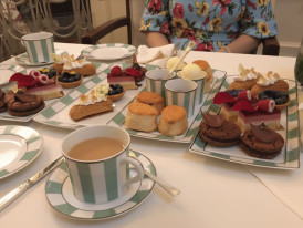 Afternoon tea setting at Claridges
