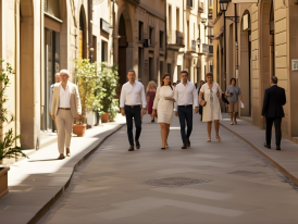 Oltrarno locals on the way to work