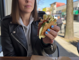 Simple Italian sandwich from La Grotta Del Formaggio on Commercial Drive