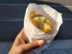 Fresh pastel de bacalhau