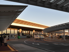 Arriving at Narita Airport at dawn