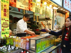 Street food vendor in Sham Shui Po, Hong Kong