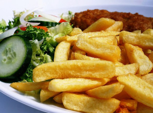 Cockney-style fish and chips