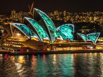 See the lights at the Sydney Vivid Festival See the lights at the Sydney Vivid Festival