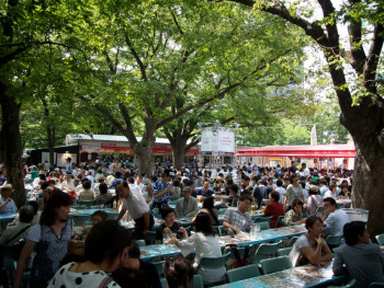 Drink local beers at Odori Park beer garden Drink local beers at Odori Park beer garden