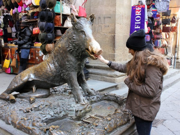 Rub the nose of the Porcellino Rub the nose of the Porcellino