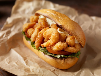 Po’ boy sandwich at Guy’s Po-Boys Po’ boy sandwich at Guy’s Po-Boys
