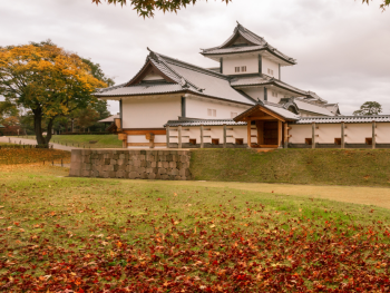 Kanazawa castle and beautiful surroundings in autumn Kanazawa castle and beautiful surroundings in autumn