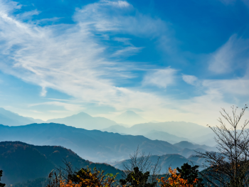 View of the Takao-San mountain range View of the Takao-San mountain range