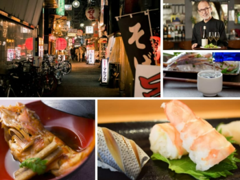 Traditional Japanese food and alley way Traditional Japanese food and alley way