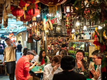 Japanese people in a local Izakaya, Japan