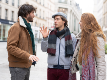 Tourists embarking on a tour with a private tour guide