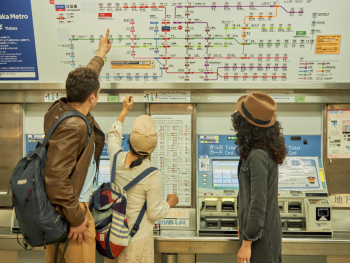 Make use of the Osaka Metro and the vast network of tra Make use of the Osaka Metro and the vast network of tra