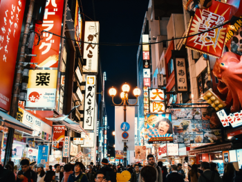 Visit Dotonbori at night in Osaka, Japan