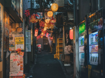 Narrow lantern-lit alley in Hozenji Yokocho with small food stalls. Image by DANG HUYNH SON from Pixabay Narrow lantern-lit alley in Hozenji Yokocho with small food stalls. Image by DANG HUYNH SON from Pixabay