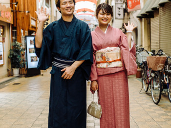 Smiling traveler at covered shopping arcade. Smiling traveler at covered shopping arcade.