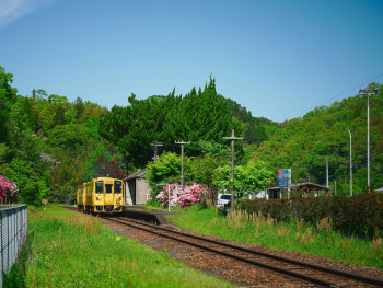 A vintage JR train pulling into a small countryside station surrounded by green hills Photo by Kouji Tsuru on Unsplash A vintage JR train pulling into a small countryside station surrounded by green hills Photo by Kouji Tsuru on Unsplash