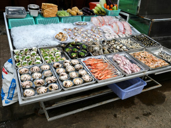 Busy Kuromon Ichiba Market with vendors selling fresh seafood and prepared foods Photo by Ondrej Bocek on Unsplash Busy Kuromon Ichiba Market with vendors selling fresh seafood and prepared foods Photo by Ondrej Bocek on Unsplash