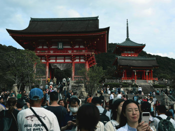 Split scene showing rushed tour group versus engaged travelers at temple Photo by Natural Photos on Unsplash Split scene showing rushed tour group versus engaged travelers at temple Photo by Natural Photos on Unsplash