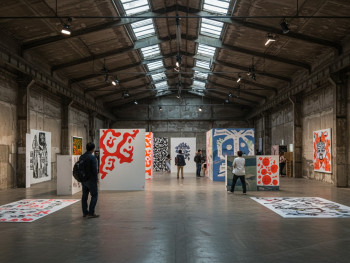Pop up art installation in Kyoto warehouse space Pop up art installation in Kyoto warehouse space