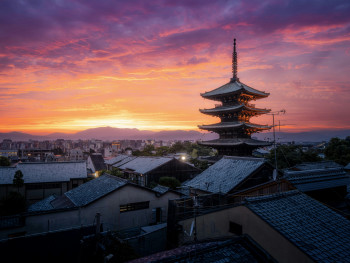 Sunset over Kyoto with traditional rooflines and mountains. Photo by ZHENYU LUO on Unsplash Sunset over Kyoto with traditional rooflines and mountains. Photo by ZHENYU LUO on Unsplash