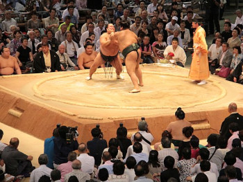 Sumo tournament. Photo by Cesar I. Martins via Wikicommons Sumo tournament. Photo by Cesar I. Martins via Wikicommons