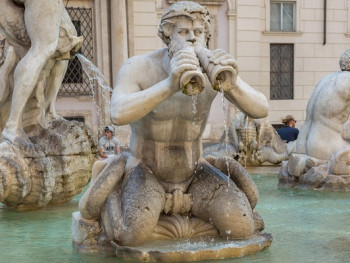 Baroque Piazza Navona with Bernini’s Four Rivers Fountain Baroque Piazza Navona with Bernini’s Four Rivers Fountain