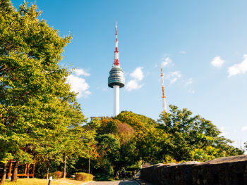 Path in Namsan Park to Seoul Tower