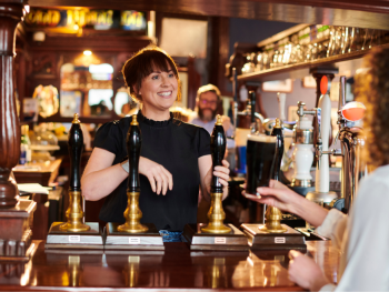 Lively Dublin pub serving pints and having fun