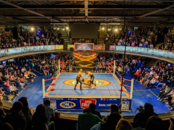 Arena Coliseo crowd during a lucha libre match
