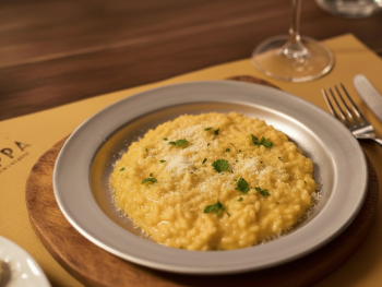 Traditional Milanese risotto from Trippa Traditional Milanese risotto from Trippa