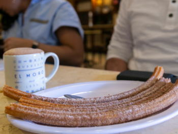 Churros and hot chocolate